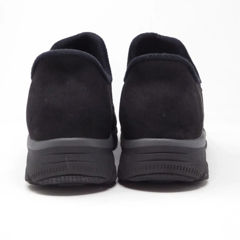 Skechers Womens Easy Going Modern Hour Slip-Ins  Black Faux Fur Lined Boots 11